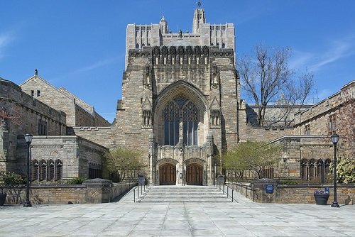 Yale University's beautiful campus building top universities for MS in USA