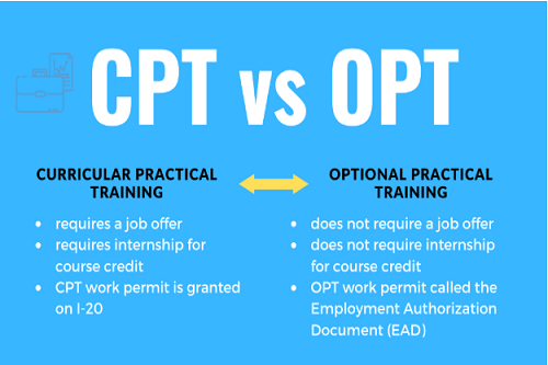 CPT vs OPT main differences list