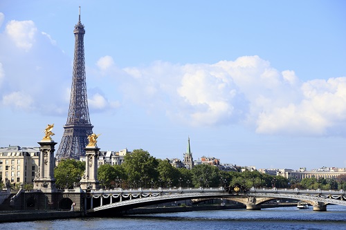 River Seine with Eiffel Tower